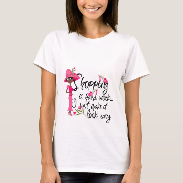 T-shirt Tee de mode rose foncé (Devant)