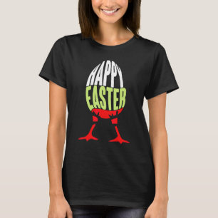 T-shirt Tee de Pâques joyeux Mignon Poulet de Pâques heure