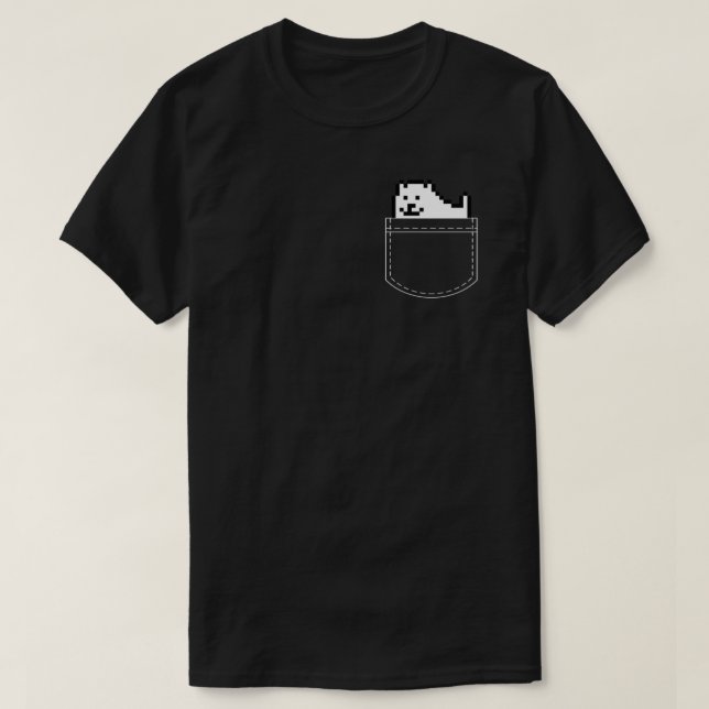 T-shirt Tee de poche de chien sous-jacente (Design devant)