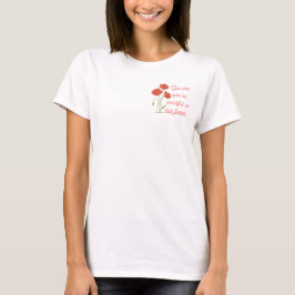 T-shirt Tee de Poppy Rouge - Citation florale