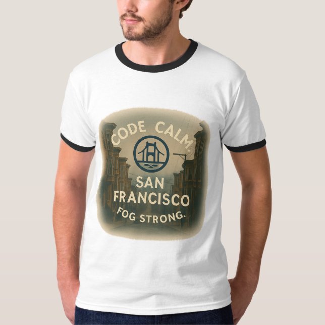 T-shirt Tee de sonnerie - Code Calme Fog Strong | Flux SF  (Devant)