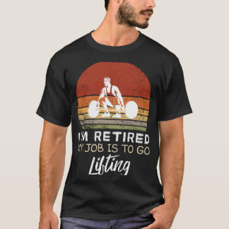 T-shirt Tee d'élévateur de poids à la retraite - Lire d'as
