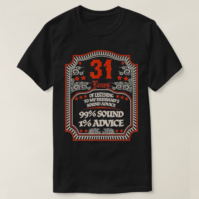 T-shirt Tee drôle pour elle pour le 31e anniversaire de ma (Design devant)