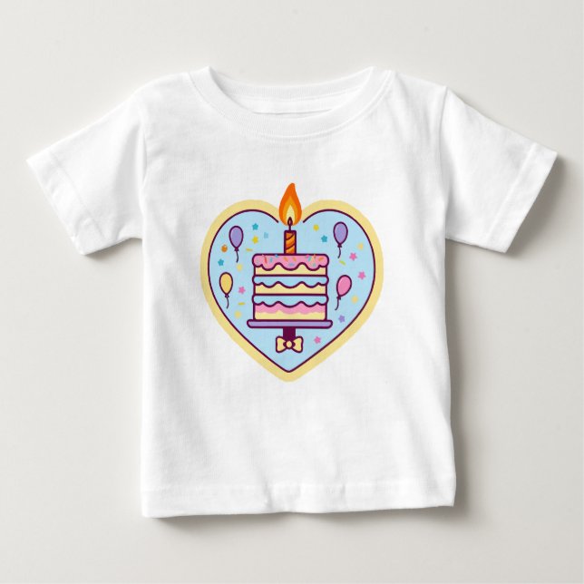 T-Shirt - Tee en coton doux avec Anniversaire uniq (Devant)