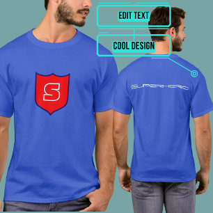T-shirt Tee Geek Superhero Changeable Personnalisé