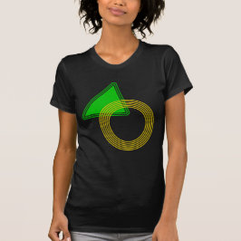T-shirt Tee graphique à motifs géométriques rayures ombrée