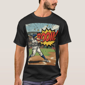 T-shirt Tee Graphique Cricket T20 Bat Ball Boom
