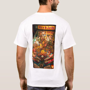 T-shirt Tee graphique de la machine à Pinball rétro