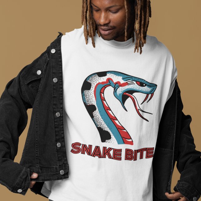 T-shirt Tee graphique de Snake Bite Mens (Créateur téléchargé)