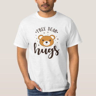 T-shirt Tee graphique rétro pour hommes 'Free Bear Hugs'