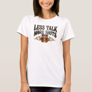 T-shirt Tee Iconique Rose LESS TALK MORE SHOTS