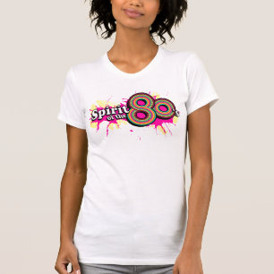 T-shirt tee logo "Spirit of the 80's" dames multi-rose