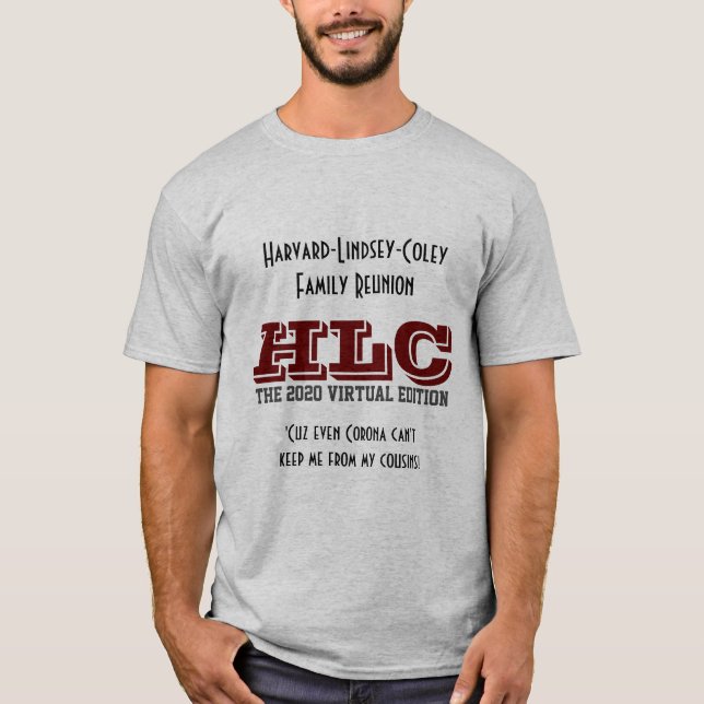 T-shirt Tee masculin de la Réunion du HLC 2020 (Devant)