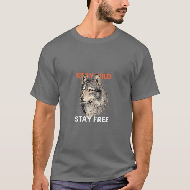 T-shirt Tee masculin exclusif avec Ftriking Fox Design (Devant)