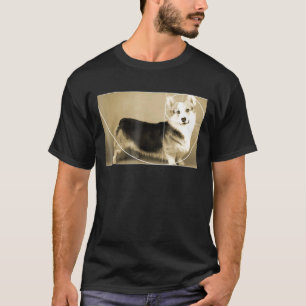 T-shirt Tee Mathématique Spirale de Fibonacci Corgi Ratio