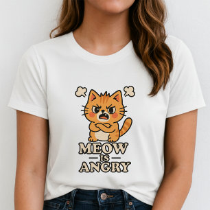 T-shirt Tee Meow est en colère; Cadeau de tabby en colère