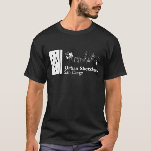 T-shirt Tee noir avec logo blanc USk San Diego