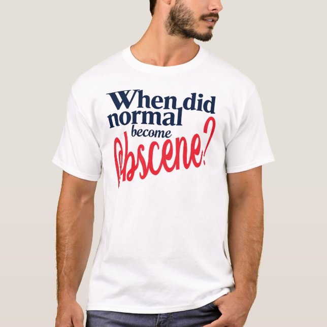T-shirt Tee normale contre Obscène (Devant)