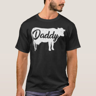 T-shirt Tee Papa Vache Génisse Agriculteur Vache Bétail Ca