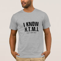 Tee Personnalisable, Je Connais H.T.M.L Comment Re