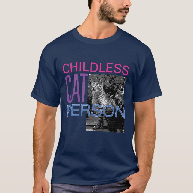 T-shirt tee personne chat sans enfant ! (Devant)