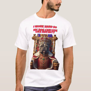 T-SHIRT TEE ROYAL CHIEN VIE-AMUSANT PROPRIÉTAIRE D'ANIMAL