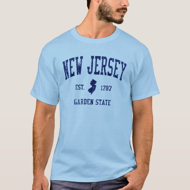 T-shirt Tee - shirt 1787 du New Jersey garden state (Devant)