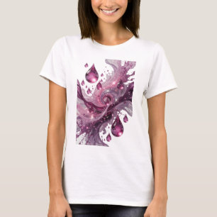 T-shirt Tee-shirt à déclaration Edgy Purple WATER DRIPS AN