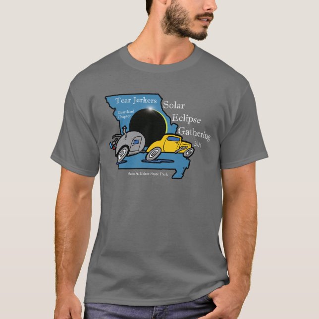 T-shirt Tee - shirt à manches courtes pour hommes Eclipse (Devant)