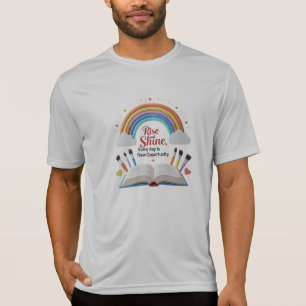 T-shirt Tee-shirt arc-en-ciel « Rise and Shine » – Créez, 