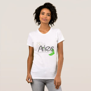 T-shirt Tee-shirt Aries En Blanc Couleur Gemstone