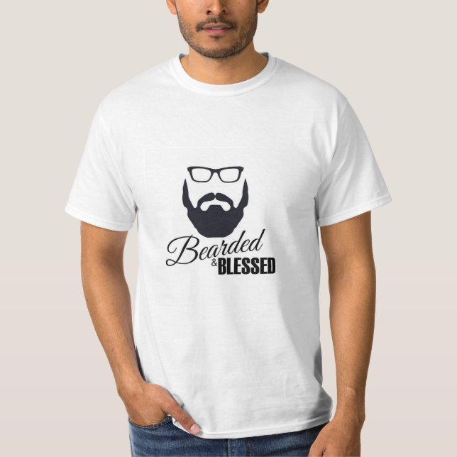 T-shirt Tee - shirt barbu et béni (Devant)