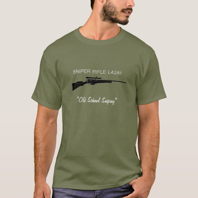 T-shirt Tee - shirt britannique du fusil à sniper (Devant)