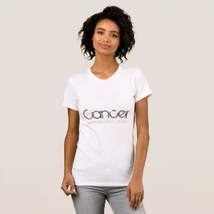 T-shirt Tee-shirt Cancer en blanc