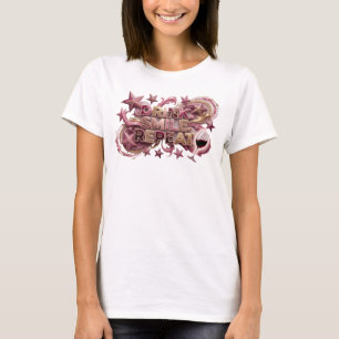 T-shirt Tee-shirt classique rose BOIRE SOURIRE RÉPÉTER