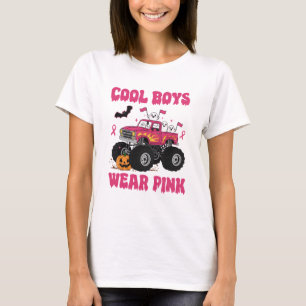 T-shirt Tee-shirt Cool Boys portent un camion monstre rose