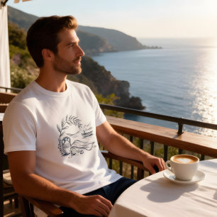 T-shirt Tee-shirt côtier d'été grec