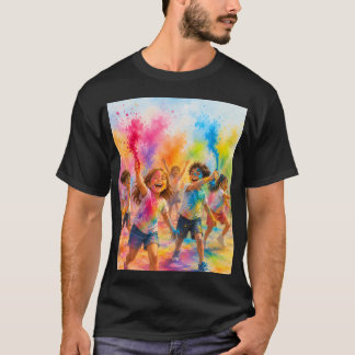 T-shirt Tee-shirt d'art aquarelle pour le festival de coul