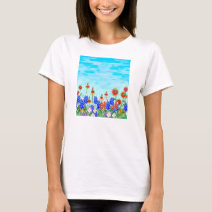 T-shirt Tee - shirt de bluebonnet de fleurs sauvages du
