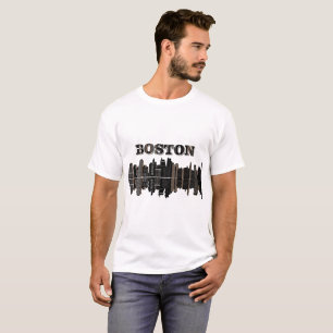 T-shirt Tee - shirt de Boston Cityscape Mens