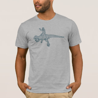 T-shirt Tee - shirt de cavalier de dinosaure de Jésus