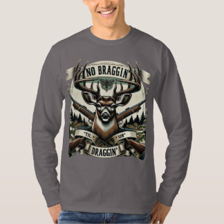 T-shirt Tee-shirt de chasse au cerf pour hommes 'No Braggi