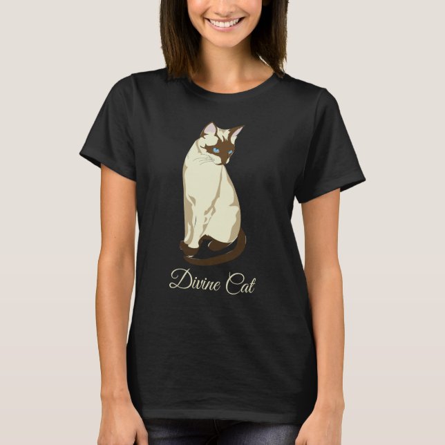 T-shirt Tee - shirt de chat divin (Devant)