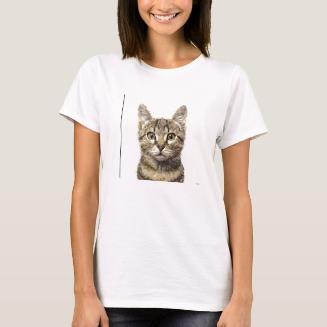 T-shirt Tee - shirt de chat graphique pour femmes (Devant)