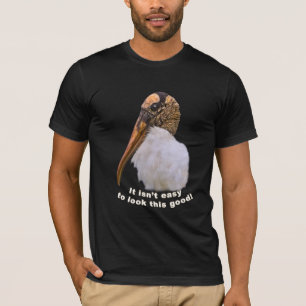 T-shirt Tee - shirt de cigogne en bois