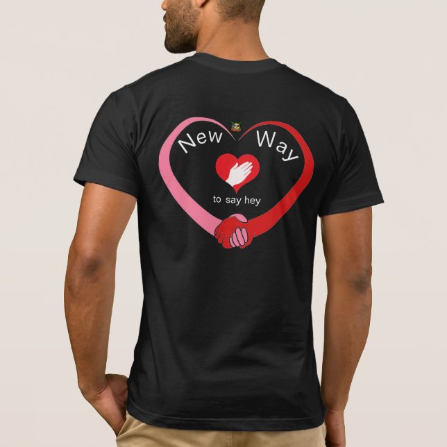 T-shirt tee - shirt de coeur par Coral's Market (Dos)