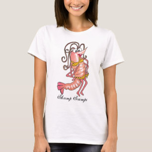 T-shirt Tee - shirt de dames de scampi de crevette