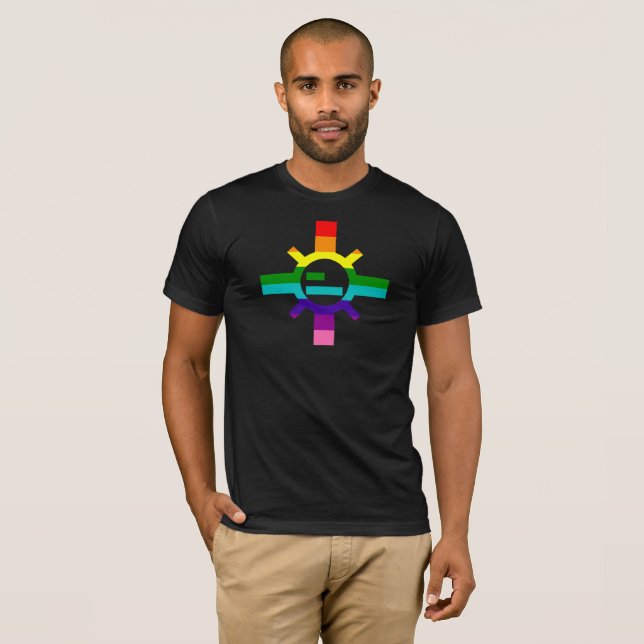 T-shirt Tee - shirt de fierté de l'arc-en-ciel LGBTQ de (Devant entier)