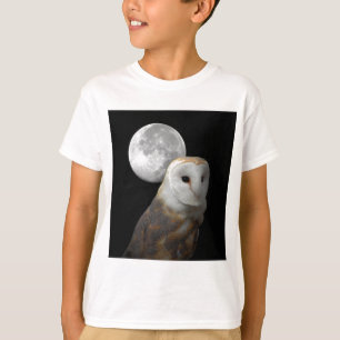 T-shirt Tee - shirt de hibou de grange et d'enfants de
