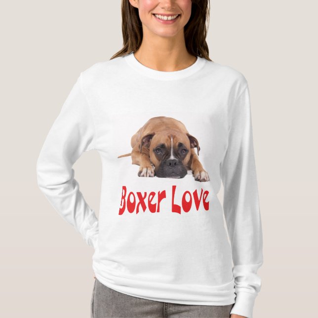 T-shirt Tee - shirt de la boxeuse "Boxer Love" (Devant)
